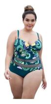 Maiô Plus Size Com Bojo Forrado Premium Feminino (floral)