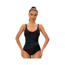 Maiô plus Size Com Estampa Listrada, Roupa De Banho Feminina, Monokini 2026