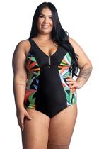 Maiô Plus Size Detalhe que Emagrece Moda Praia