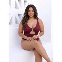 Maiô Plus Size Diva com Detalhe no Busto GG 46/50