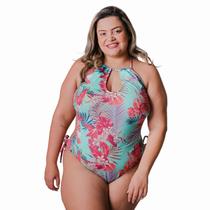 Maiô Plus Size Engana Mamãe Com Bojo Fixo Terracota