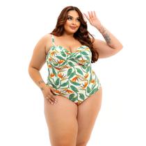 Maiô Plus Size Estampado Bojo Aro Alça Soutien