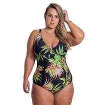 Maiô Plus Size Estampado Com Bojo Feminino Orla Da Praia