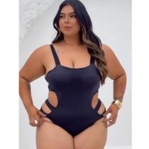 Maiô plus size Feminino Engana Mamãe Com Bojo Suplex tamanho G1 veste manequim 52/54