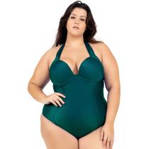 Maiô Plus Size liso Chapa barriga Com Bojo Cortinão