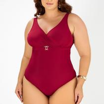 Maiô Plus Size, Modelador, Forte Compressão, Liso, Até 54