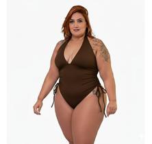 Maiô Plus Size Reforçado Forrado Canelado Praia Ajustável Maiô Plus Size Reforçado Forrado Canelado Praia Ajustável