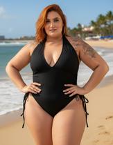 Maiô Plus Size Reforçado Forrado Canelado Praia Ajustável Maiô Plus Size Reforçado Forrado Canelado Praia Ajustável
