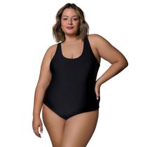 Maiô Plus Size Selene Regata Clássico Adulto Básico Liso Com Logo Estampada Feminino