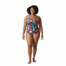 Maiô Plus Size Torcido Fio Duplo Estampado Maiô Plus Size Torcido Fio Duplo Estampado