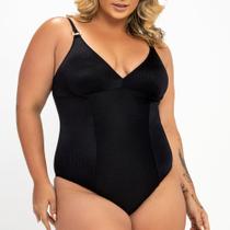 Maiô Plus Size, Zero Barriga, Preto, Bojo Removível Maiô Plus Size, Zero Barriga, Preto, Bojo Removível