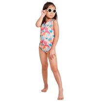Maiô Praia Infantil Tip Top Estampa Floral Proteção UV50+ -