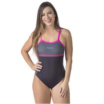 Maiô pro line preto e chumbo kauna swim
