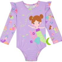 Mâio Proteção Solar Macacão Bebê Manga Longa Com Chápeu Uv Estampa de Sereia Mâio Proteção Solar Macacão Bebê Manga Longa Com Chápeu Uv Estampa de Sereia