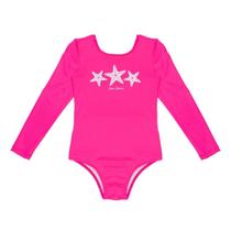 Maiô Proteção Solar Uv Liso Forrado Menina Natação Praia