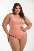 Maiô Regata Com recortes Estampado Plus Size Maiô Regata Com recortes Estampado Plus Size