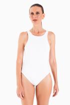 Maiô regata nadador canelado off white