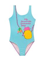 Maiô Regata Pingo de Alegria PG44 Infantil Estampado Proteção Solar UV50+ Poliéster T. 04/10