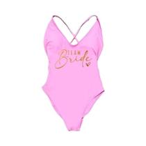 Maiô Rosa Gold Acolchoado - Ideal para Equipe da Noiva, Praia e Piscina