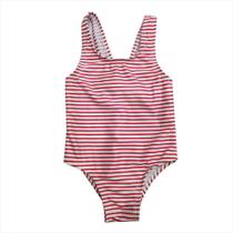 Maio rosa listras E laço com botão 6-12M basic +