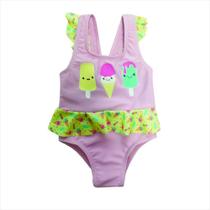 Maio rosa sorvete com botão 6-12M basic + Maio rosa sorvete com botão 6-12M basic +