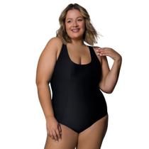 Maiô Selene Plus Size Clássico Adulto Feminino Básico Liso Verão Praia e Piscina