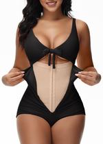 Maiô SHAPSHE Modelador com Recorte e Controle de Barriga Preto
