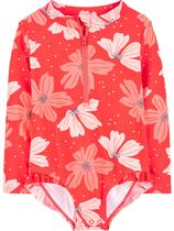 Maiô Simple Joys by Carter's Girls de manga comprida 3T rosa