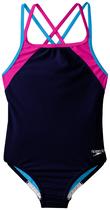 Maiô Speedo Girl One Piece Solid Cross Back Navy 12 anos