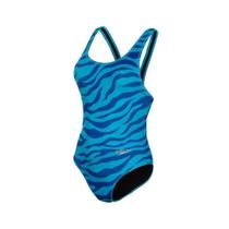 Maio Speedo Zebra - feminino - azul+preto
