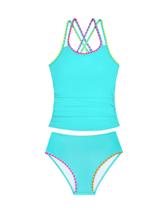 Maiô Tankini Century Star Girls UPF 50+ Lake Blue 12-13Y