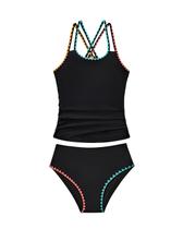 Maiô Tankini Century Star Girls UPF 50+ preto 10-11 anos Maiô Tankini Century Star Girls UPF 50+ preto 10-11 anos