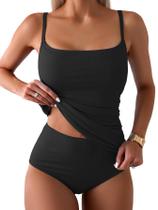 Maiô Tankini Eomenie com Controle de Barriga e Cintura Alta Maiô Tankini Eomenie com Controle de Barriga e Cintura Alta