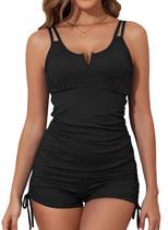 Maiô Tankini feminino Aleumdr, para controle de barriga, preto, pequeno Maiô Tankini feminino Aleumdr, para controle de barriga, preto, pequeno
