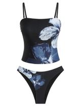 Maiô Tankini Floral Feminino ZAFUL em Duas Peças Maiô Tankini Floral Feminino ZAFUL em Duas Peças