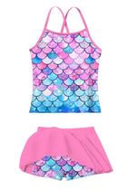 Maiô Taubow Mermaid Tankini com alça ajustável de secagem rápida Maiô Taubow Mermaid Tankini com alça ajustável de secagem rápida
