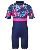 Maiô TFJH E One Piece Rash Guard UV50+ para meninas 4A Maiô TFJH E One Piece Rash Guard UV50+ para meninas 4A