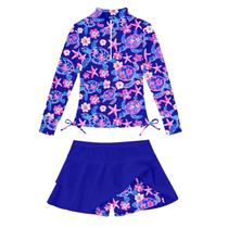 Maiô Vogseek Flower para meninas de 3 a 4 anos com Rashguard Maiô Vogseek Flower para meninas de 3 a 4 anos com Rashguard