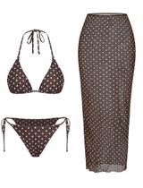 Maiô ZAFUL Floral Halter Triangle Bikini com capa S Maiô ZAFUL Floral Halter Triangle Bikini com capa S