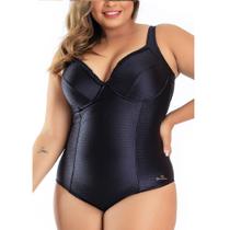 Maiô Zero Barriga com Bojo Trança e Recorte Liso ref. 601508