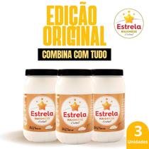 Maionese Estrela 470g Kit com 3 unidades Sem amido e vinagre Maionese Estrela 470g Kit com 3 unidades Sem amido e vinagre