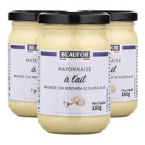 Maionese Francesa Beaufor Mostarda Dijon Alho 180G (3 Potes)