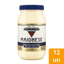 Maionese Hemmer Receita Caseira 500g - Embalagem com 12 Unidades