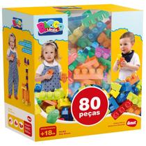Mais blocos 1 com 80 peças - blocos de montar mk380 - dismat - 380 Mais blocos 1 com 80 peças - blocos de montar mk380 - dismat - 380