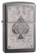 Mais leve Zippo Spade Card Pocket Black Ice Mais leve Zippo Spade Card Pocket Black Ice