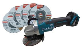 Makita Dga458Zx1 Esmerilhadeira Angular A Bateria 18V 5