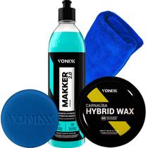 Makker Maquiador Reparador Tira Risco de Pintura de Carro 500ml Cera Hybrid Wax Super Proteção Automotiva 240ml Vonixx Makker Maquiador Reparador Tira Risco de Pintura de Carro 500ml Cera Hybrid Wax Super Proteção Automotiva 240ml Vonixx