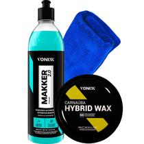Makker Maquiador Reparador Tira Risco de Pintura de Carro 500ml Cera Hybrid Wax Super Proteção Automotiva 240ml Vonixx Makker Maquiador Reparador Tira Risco de Pintura de Carro 500ml Cera Hybrid Wax Super Proteção Automotiva 240ml Vonixx