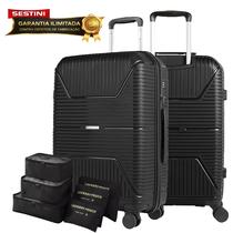 Mala 23kg em Polipropileno Inquebrável, Rodas 360 Graus, Super Espaçosa, Produto Original com Garantia Vitalícia Sestini E Brinde Kit Organizador Mala 23kg em Polipropileno Inquebrável, Rodas 360 Graus, Super Espaçosa, Produto Original com Garantia Vitalícia Sestini E Brinde Kit Organizador