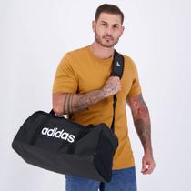 Mala Adidas Duffel Linear M Preta Mala Adidas Duffel Linear M Preta